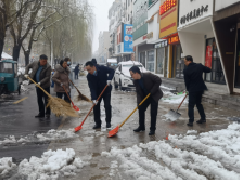 濮阳市商务局除雪清路齐行动 群众出行有保证
